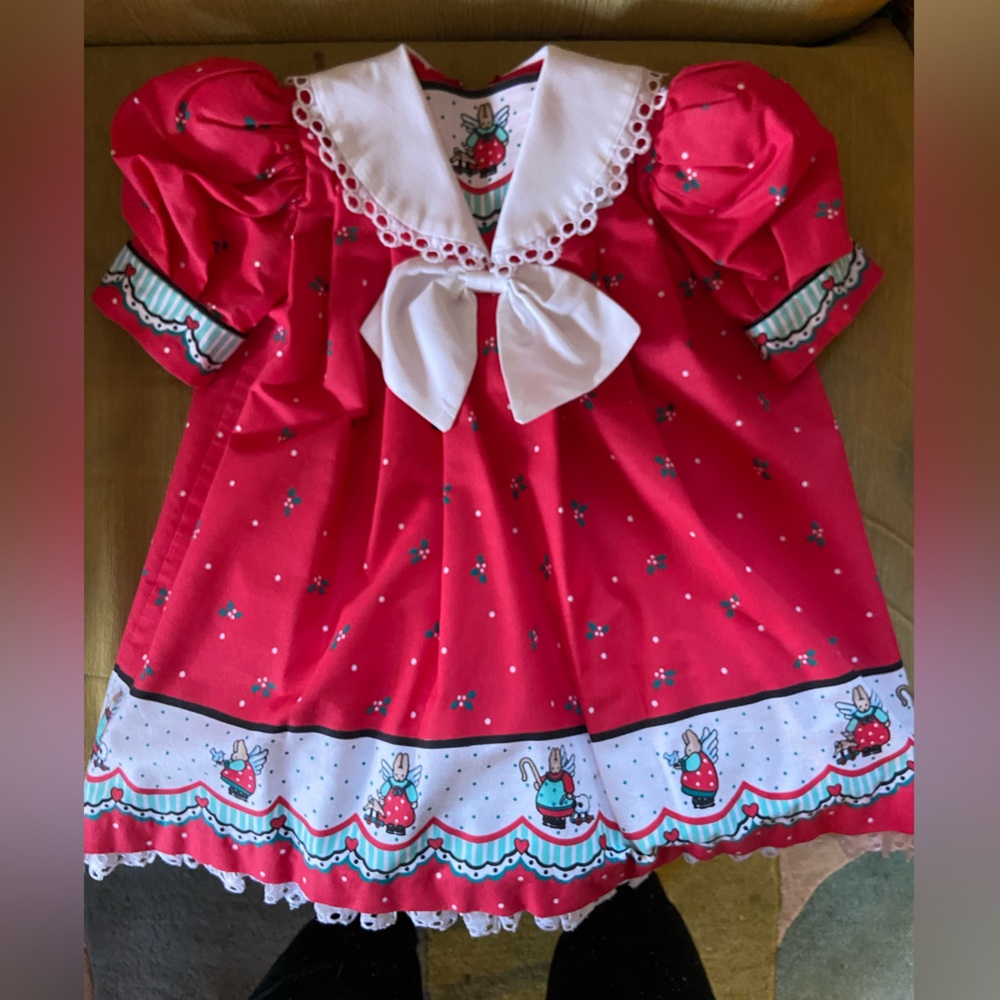 Vintage Daisy Kingdom Christmas dress 2t